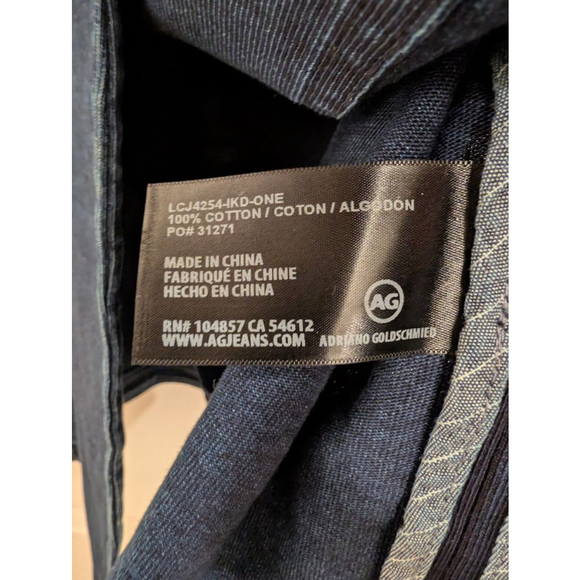 Women's AG Jeans Adriano Goldschmied Blue Denim Wrap Blazer S - Picture 7 of 8